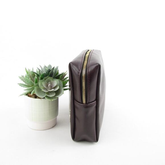 YSL Beauté Burgundy Oxblood Makeup Pouch - Picture 4 of 8